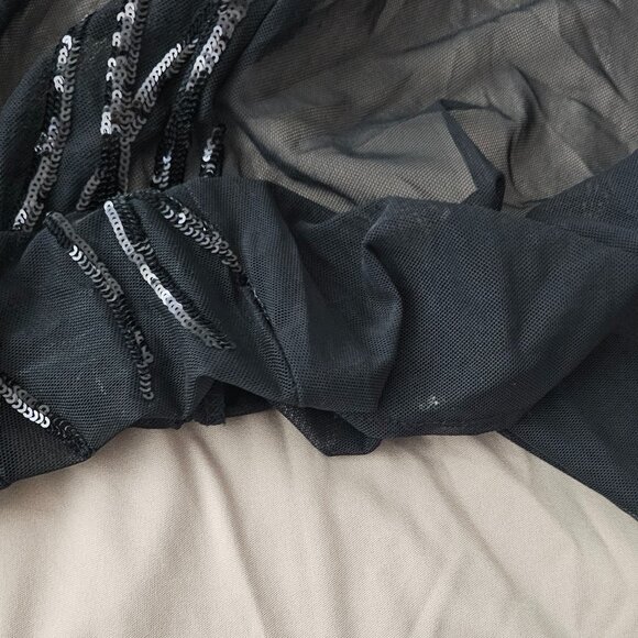 R & M Richards Sleeveless V-Neck Godet Skirt Embellished Long Sequin Dress - Picture 13 of 15